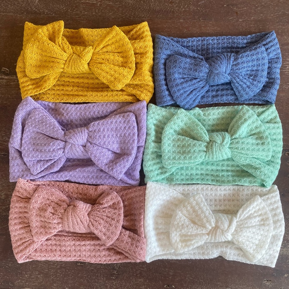 NEW Waffle Knit Headbands (set of 6)
